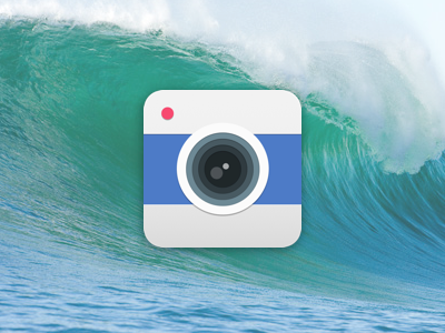 Camera icon on WWDC background apple camera flat design icon ios7 mac osx ui wwdc