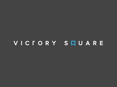 Victory Square Logo Dersurhodes branding brandmark graphic design identity illustration logo design typemark typography
