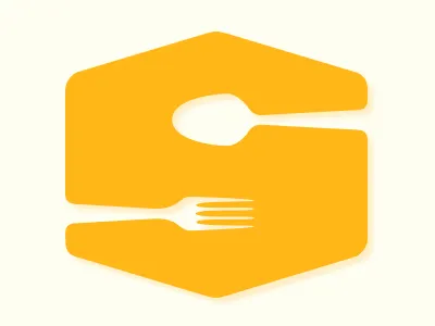 Final Salted Honey Logo Mark branding catering cream dinner dinners farmers farmers market food fork gourmet hexagon honey honey comb honeycomb logo market mustard negative negative space notan organic s salt salted salted honey space spoon yellow