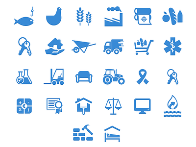 Icons blue icons web