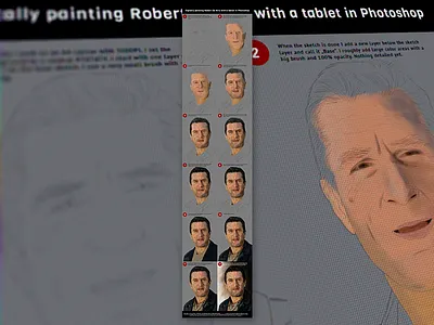 Robert De Niro - Step by Step digital painting drawing hollywood jacket leather painting portrait robert de niro