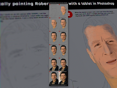 Robert De Niro - Step by Step digital painting drawing hollywood jacket leather painting portrait robert de niro