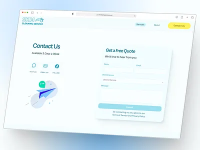 SKM Cleaning Service Website Redesign branding cleaning service cleaning services freelancing redesign ui web design