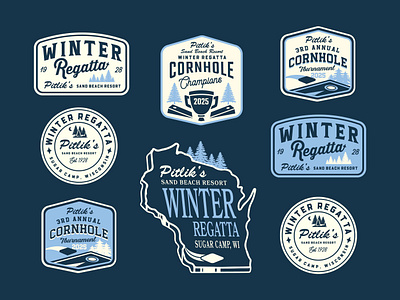 Winter Regatta Designs badge design design logo logo design wi wi logo wisconsin wisconsin badges wisconsin design