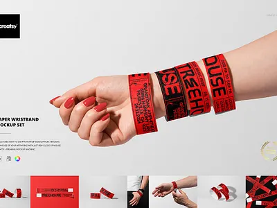 Wristband Mockup Set creator creatsy custom customizable design designed generator mock up mock ups mockup mockups pattern patterns personalized print printed smart object surface template templates