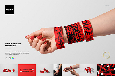 Wristband Mockup Set creator creatsy custom customizable design designed generator mock up mock ups mockup mockups pattern patterns personalized print printed smart object surface template templates