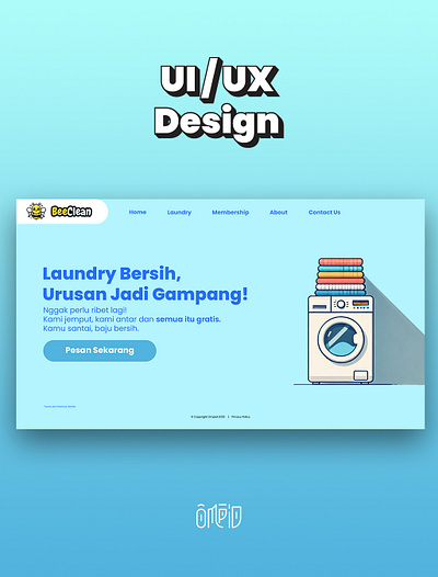 Laundry Service - UI/UX brand branding design graphic design illustration logo motion graphics ui ux vector website