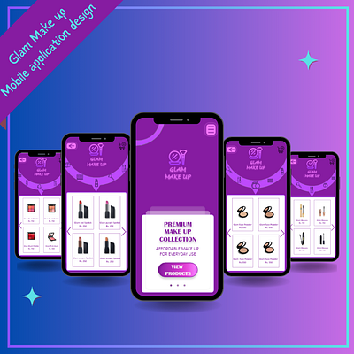 Glam Makeup Mobile App Design adobe xd design makeup app design mobile app design ui uiux design uiux designing uiux prototyping user experience user interface ux