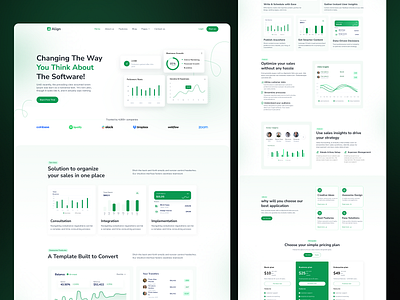 Align - Saas Website Design best design business theme clean design design landing page saas saas product template theme ui