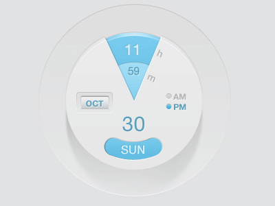 Modern Clock Interface clock ui