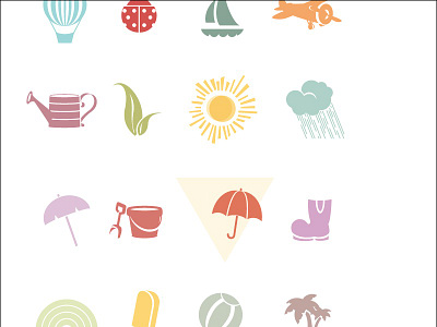 Unused Ideas #2 icons illustration summer vector