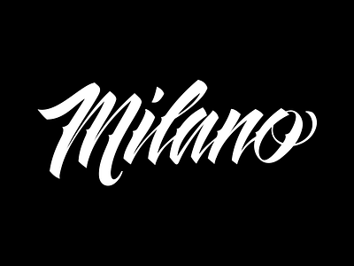 Milano brush calligraphy lettering letters max pirsky milano script type typography vector