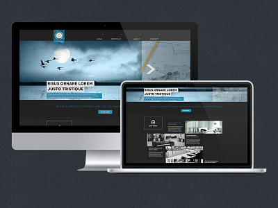 Caesar Design black blue caesar cezzar dark design driza erdis flat grid gridness mockup portfolio preview theme web web design wordpress