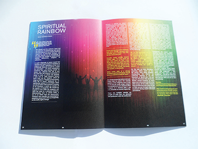 Interact Magazine editorial rainbow spiritual spread