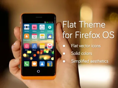 Flat Theme for Mobile OS firefox os flat ui icon icon set mobile os phone project