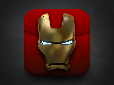 Iron Man iOS Icon comics icon illustration iron iron man ironman man marvel metal wlebovics