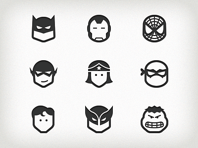 Superhero Icons batman iron man ninja turtle spider man superhero superman the flash the hulk wolverine wonder woman