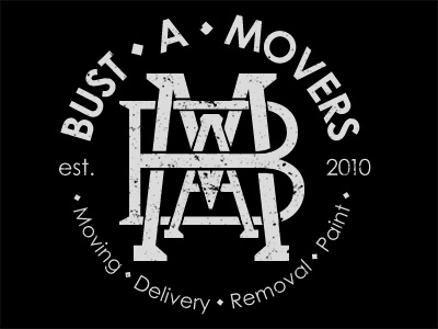 Bust A Movers logo monogram moving company