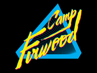 Firwood Shredder T-Shirt 80s apparel black cmyk cursive custom type cyan magenta script t shit type typography yellow