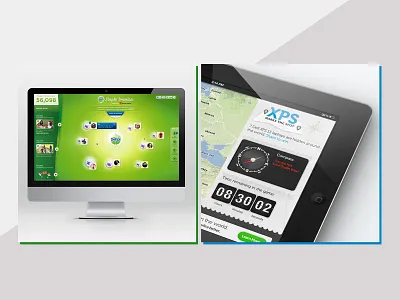 Old work app design desktop green map