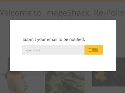 Imageshack Email Signup clean email signup simple submit ui