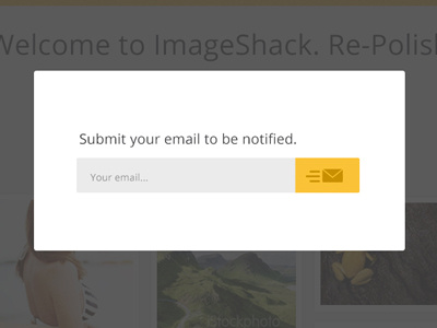 Imageshack Email Signup clean email signup simple submit ui