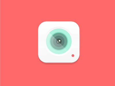 Flat camera camera flat icon ios orange rebound