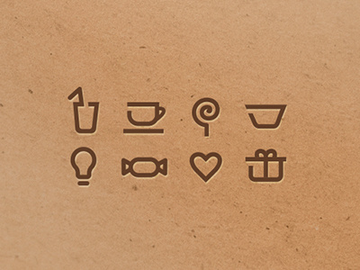 Hope&Glory candy coffee drink gift heart icons idea