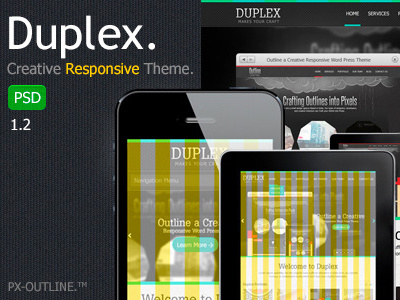 Duplex creative Responsive Theme black business clean creative design duplex elegant green html template layout marketing minimal portfolio psd psd template responsive themeforest themes ui white