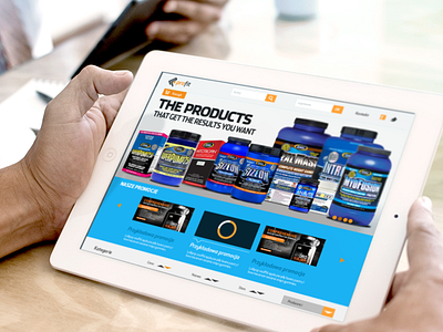 Suplement store branding design flat identity ipad mobile responsive ui ux web web site website