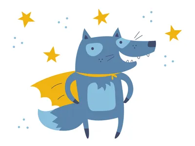 space fox fox illustration space stars