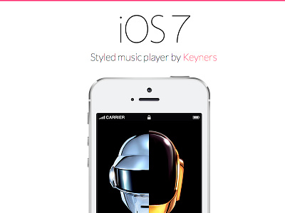 Free iOS7 styled music player 7 apple audio css3 download flat free freebie html5 ios ios7 iphone jquery keyners music simple