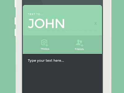 Simple message app app apple chat flat ios iphone message messenger minimal simple text ui ux