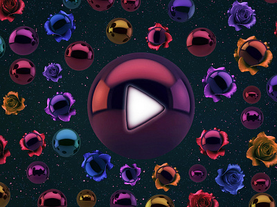 BLOOM 3d design orb orbs rose sphere
