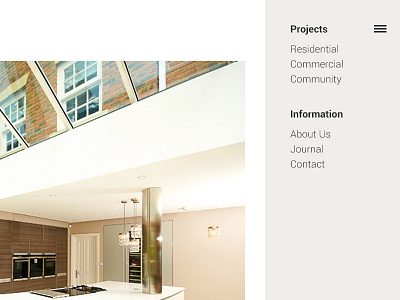 Architect firm menu menu responsive web design web development