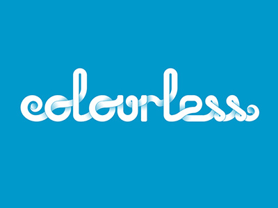 Colourless blue font illustration lettering type