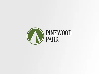Pinewood Park Logo holiday logo logo design native american tipi