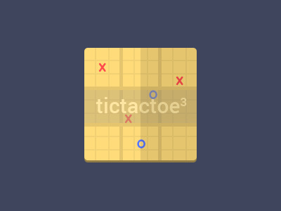 tictactoe cubed logo flat game logo