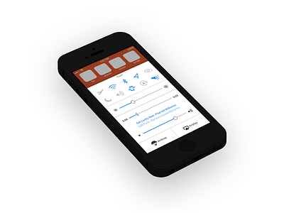iOS7 Control Center control center ios7 mockup