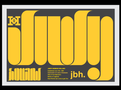 Poster for my Mom's Birthday birthday poster swiss typeface typography