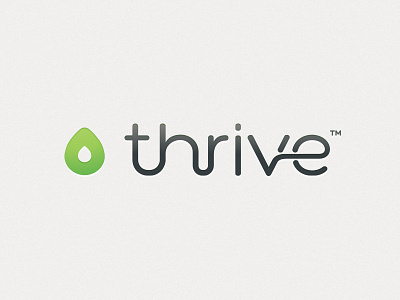 Thrive Logo brand connect design drop fluid growth icon identity logo trademark type