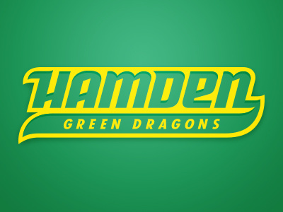 Hamden Dragons Rebound custom type dragons high school lettering sports