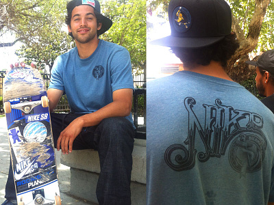 P Rod wearing Nike tee action sports nike plan b prod skateboard skateboarding