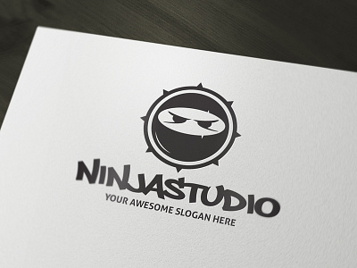 Ninja Studio Logo black logo ninja studio template