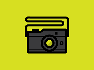 Camera bold bright camera icon illustration minimal stroke thick vector