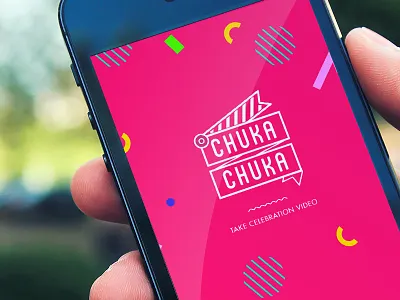 Chuka Chuka app splash app application branding gui logo pattern pink plat ui psd splash vector video