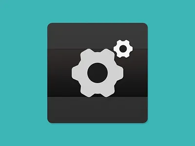 Settings Icon black blue flat gears gray icon ios ios 7 settings simple