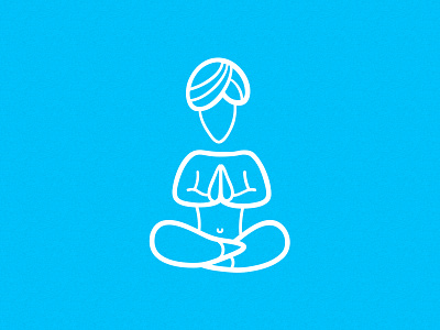 Yoga flat glyph icon illustration line relax vector yoga