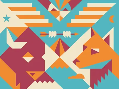 spirit animals animals design gig poster illustration merch