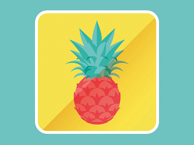 SUMMER ICON Nº 1 aplication app appstore beach button design details fixed fixie flat fresh gradient icon illustration illustrator interface ios ios7 ipad iphone mobile parallax photoshop pineapple square summer sun ui ux vector